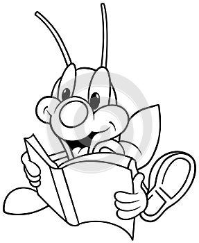 Beetle Reading a Book