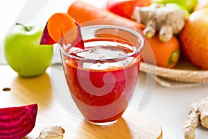 Beetroot with Carrot and apple juice