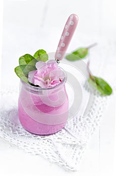 Beetroot healthy yogurt