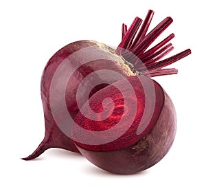 Beetroot isolated on white background with clipping path
