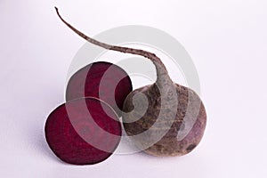 Beetroot isolated on white background. Close-up.