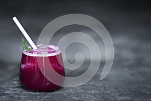 Beetroot juice in glass