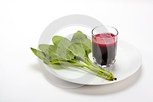 Beetroot juice with spinach