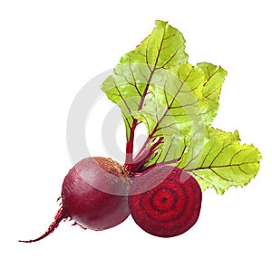 Beetroot with leaves