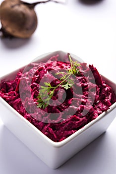 Beetroot raita or salad or koshimbir