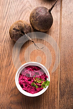 Beetroot raita or salad or koshimbir