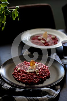 Beetroot rissotto