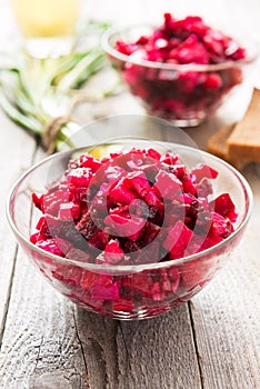 Beetroot salad with carrot