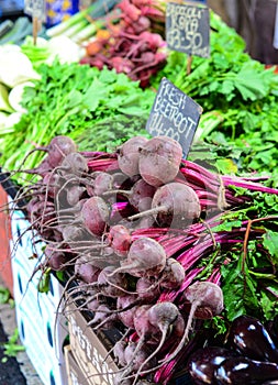 Beetroot for sale in market