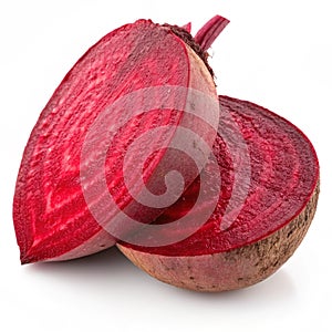 Beetroot slice isolated on white background