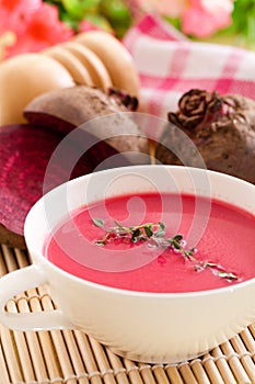 Beetroot soup and beetroot