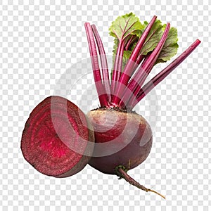 Beetroot vegetable isolated on transparent background