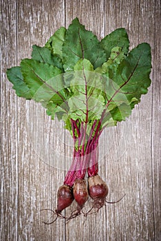 Beetroot on a wooden background