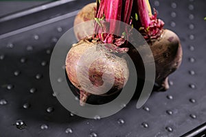 Beets in a bunch- billboard for heathy eating