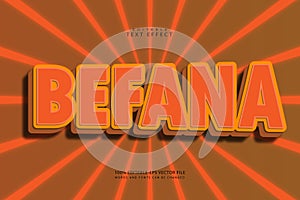 Befana editable text effect 3 dimension emboss cartoon style