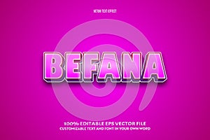 Befana editable text effect 3 dimension emboss comic style