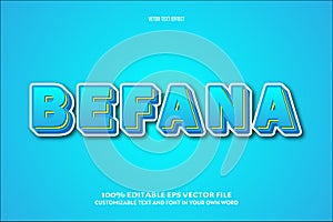 Befana editable text effect 3 dimension emboss comic style