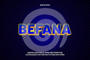 Befana editable text effect 3 dimension emboss comic style