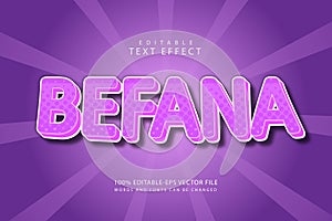 Befana editable text effect 3 dimension emboss comic style