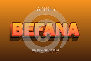 Befana editable text effect 3 dimension emboss modern style