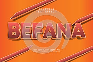 Befana editable text effect 3 dimension emboss modern style