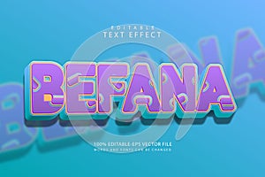 Befana editable text effect 3 dimension emboss modern style