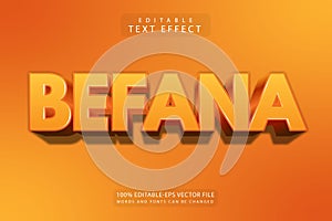 Befana editable text effect 3 dimension emboss modern style