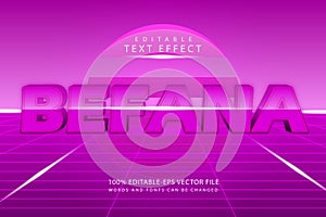 Befana editable text effect 3 dimension emboss retro style