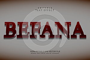 Befana editable text effect 3 dimension modern style