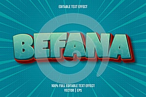 Befana editable text effect cartoon style