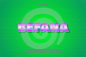 Befana editable text effect 3 dimension emboss comic style