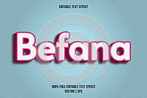 Befana editable text effect embossed cartoon style