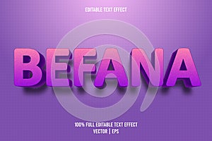 Befana editable text effect embossed cartoon style