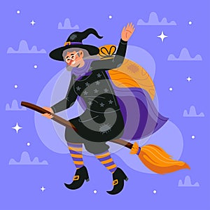 befana flat vector design illustration