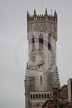 Beffroi tower of a landmark in Bruges