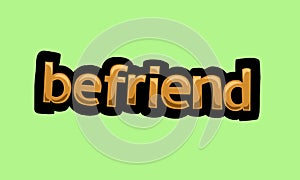 befriend writing vector design on a green background