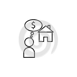 beggary, need, poor icon. Element of social problem and refugees icon. Thin line icon for website design and development, app