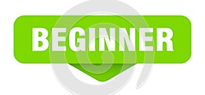 beginner sticker. beginner sign on transparent background photo