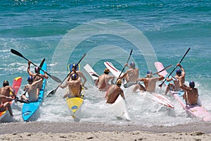 Beginning of a boat race