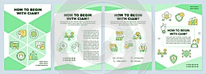 Beginning with CIAM green brochure template photo