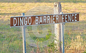 The Beginning of the Dingo Fence Queensland Australia photo