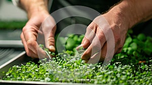 Beginning of Microgreen Seeding