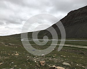 Beginning of Outer Kora around Mount Kailash in August in Tibet, China.