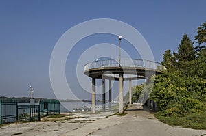 Beginning of the riverside park Ruse along river Danube