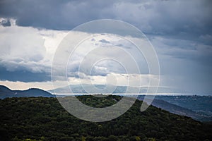 Beginning of the storm over Kefalonia, Greece