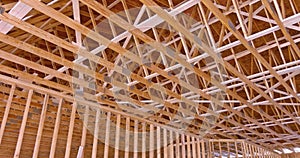 Beginning unfinished roof trusses construction with home construction the frame of house