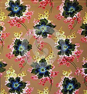 Original textile fabric ornament. Crock is hand-painted with gouache. photo