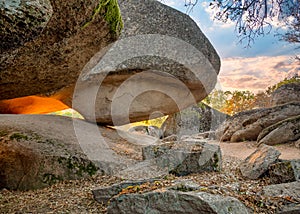 Beglik Tash megaliths - natural rock formation, prehistoric rock sanctuary on the southern Black Sea coast of Bulgaria photo