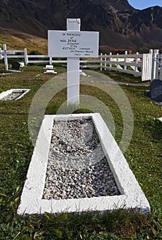Begraafplaats Grytviken Zuid Georgia, Graveyard Grytviken South photo