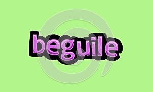 beguile writing vector design on a green background